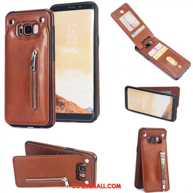 Étui Samsung Galaxy S8+ Sac Carte Incassable Carte, Coque Samsung Galaxy S8+ Étoile Protection