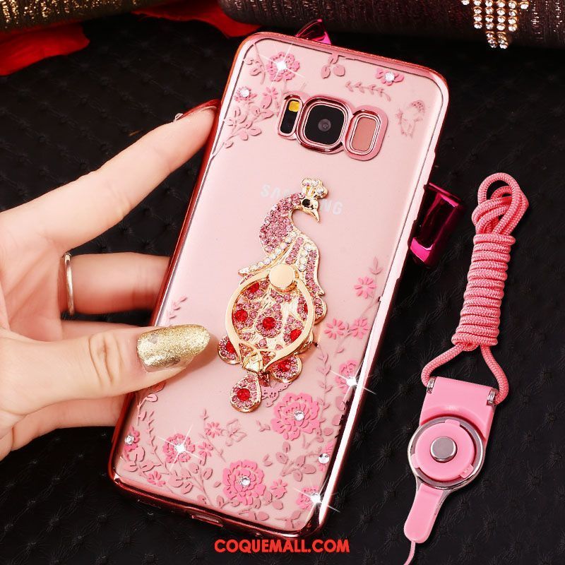 Étui Samsung Galaxy S8+ Silicone Nouveau Rose, Coque Samsung Galaxy S8+ Étoile Ornements Suspendus