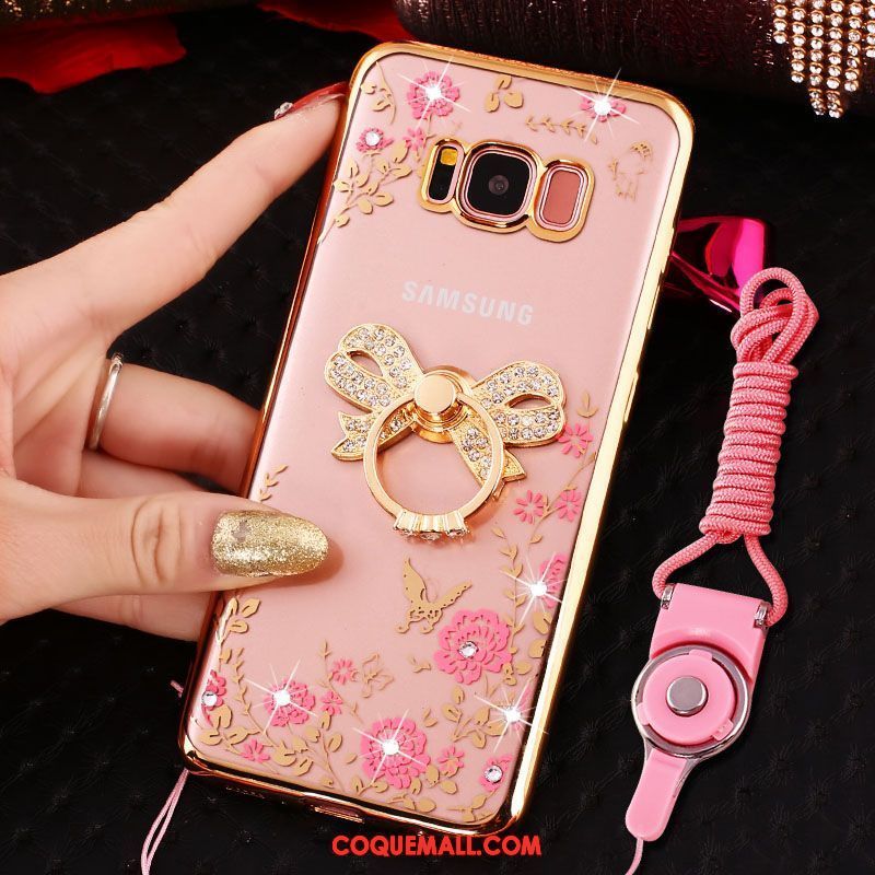 Étui Samsung Galaxy S8+ Silicone Nouveau Rose, Coque Samsung Galaxy S8+ Étoile Ornements Suspendus