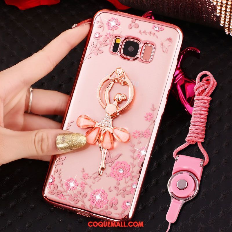 Étui Samsung Galaxy S8+ Silicone Nouveau Rose, Coque Samsung Galaxy S8+ Étoile Ornements Suspendus