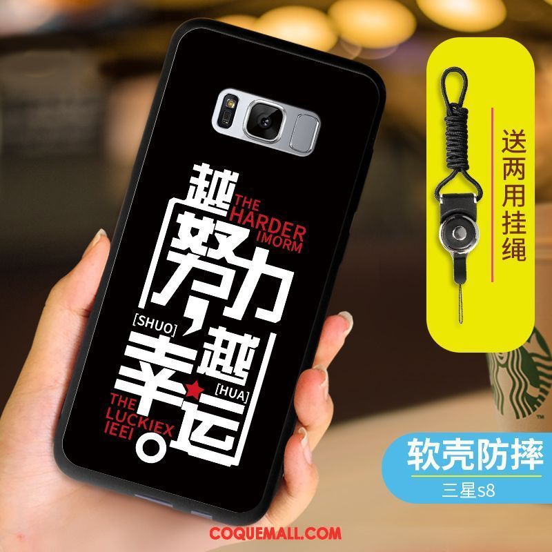 Étui Samsung Galaxy S8 Tendance Protection Noir, Coque Samsung Galaxy S8 Étoile Téléphone Portable