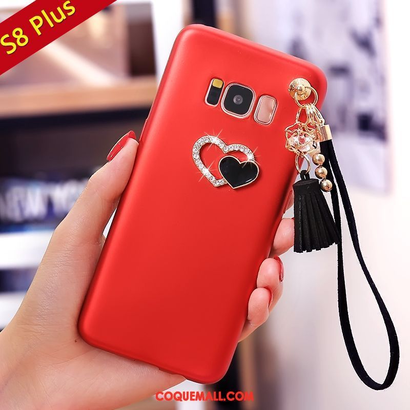 Étui Samsung Galaxy S8+ Tendance Étoile Fluide Doux, Coque Samsung Galaxy S8+ Rouge Téléphone Portable