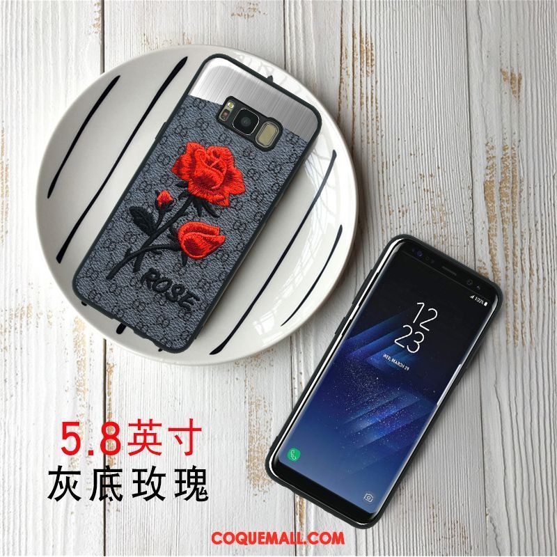 Étui Samsung Galaxy S8 Tout Compris Broderie Étoile, Coque Samsung Galaxy S8 Incassable Protection