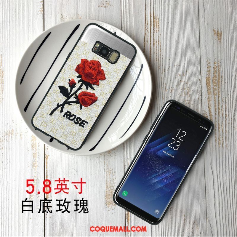 Étui Samsung Galaxy S8 Tout Compris Broderie Étoile, Coque Samsung Galaxy S8 Incassable Protection