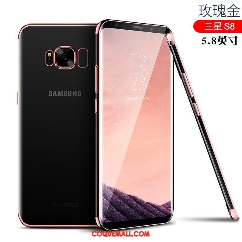 Étui Samsung Galaxy S8 Tout Compris Fluide Doux Simple, Coque Samsung Galaxy S8 Téléphone Portable Incassable