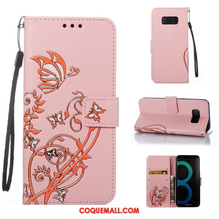 Étui Samsung Galaxy S8 Tout Compris Protection Clamshell, Coque Samsung Galaxy S8 Rose Étoile