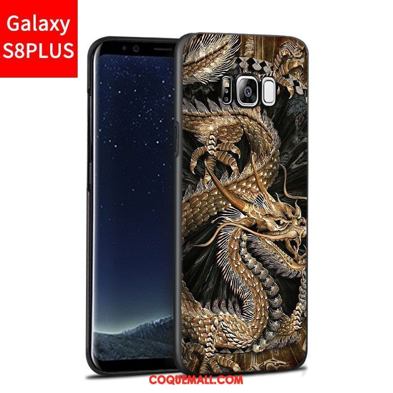 Étui Samsung Galaxy S8+ Téléphone Portable Délavé En Daim Bleu, Coque Samsung Galaxy S8+ Gaufrage Étoile