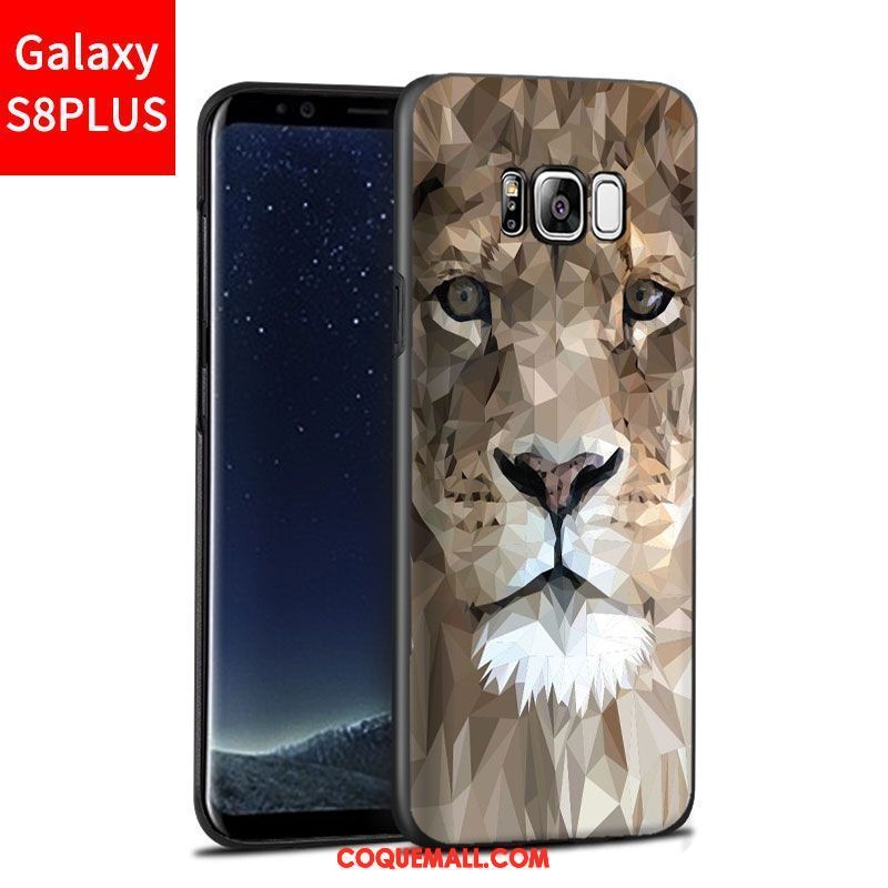 Étui Samsung Galaxy S8+ Téléphone Portable Délavé En Daim Bleu, Coque Samsung Galaxy S8+ Gaufrage Étoile