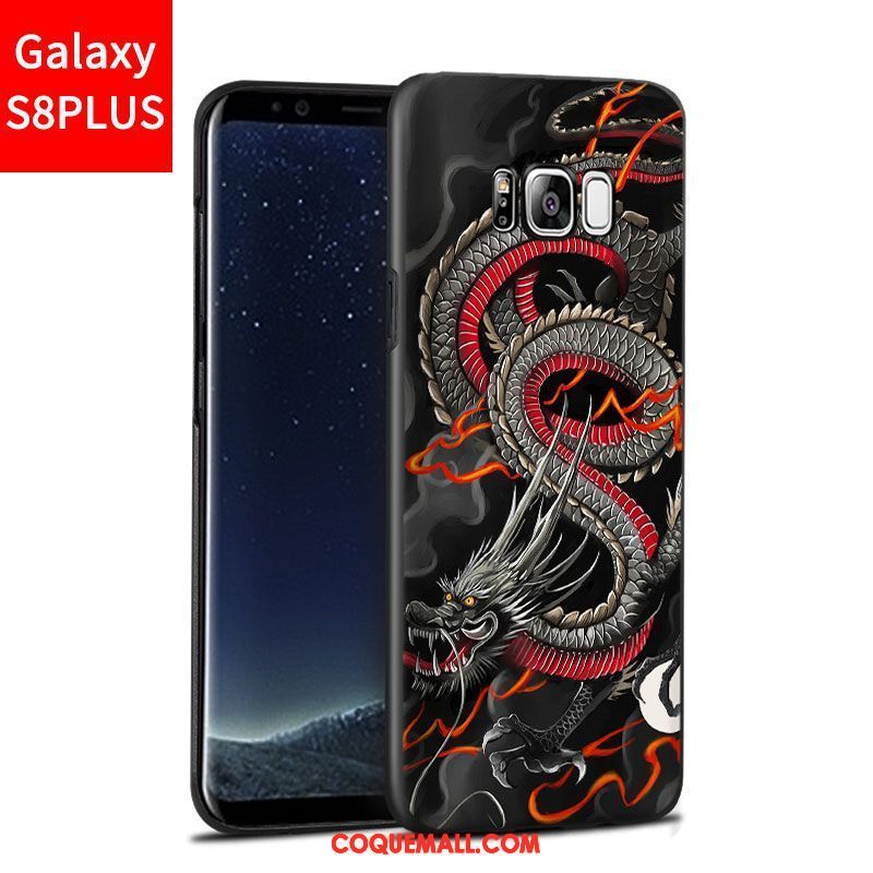 Étui Samsung Galaxy S8+ Téléphone Portable Délavé En Daim Bleu, Coque Samsung Galaxy S8+ Gaufrage Étoile