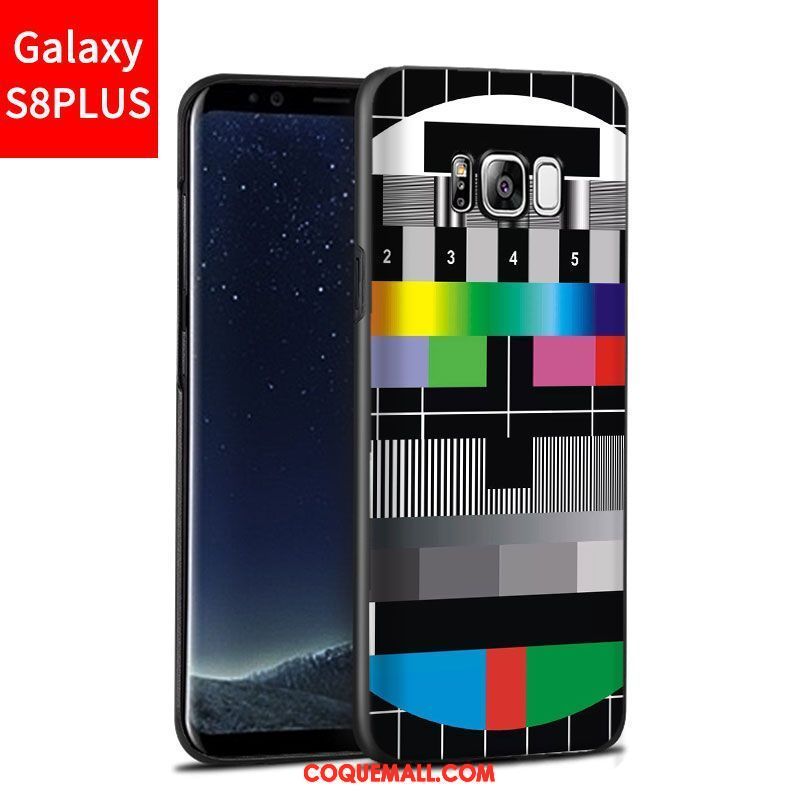 Étui Samsung Galaxy S8+ Téléphone Portable Délavé En Daim Bleu, Coque Samsung Galaxy S8+ Gaufrage Étoile