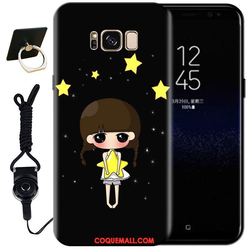 Étui Samsung Galaxy S8+ Téléphone Portable Protection Silicone, Coque Samsung Galaxy S8+ Fluide Doux Noir