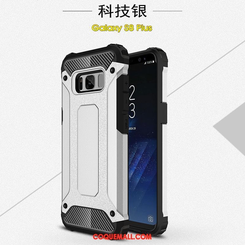 Étui Samsung Galaxy S8+ Téléphone Portable Épaissir Protection, Coque Samsung Galaxy S8+ Bleu Silicone