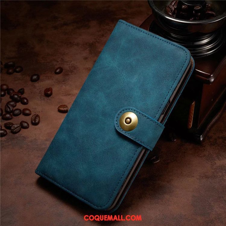 Étui Samsung Galaxy S8 Vert Portefeuille Délavé En Daim, Coque Samsung Galaxy S8 Étui En Cuir Carte