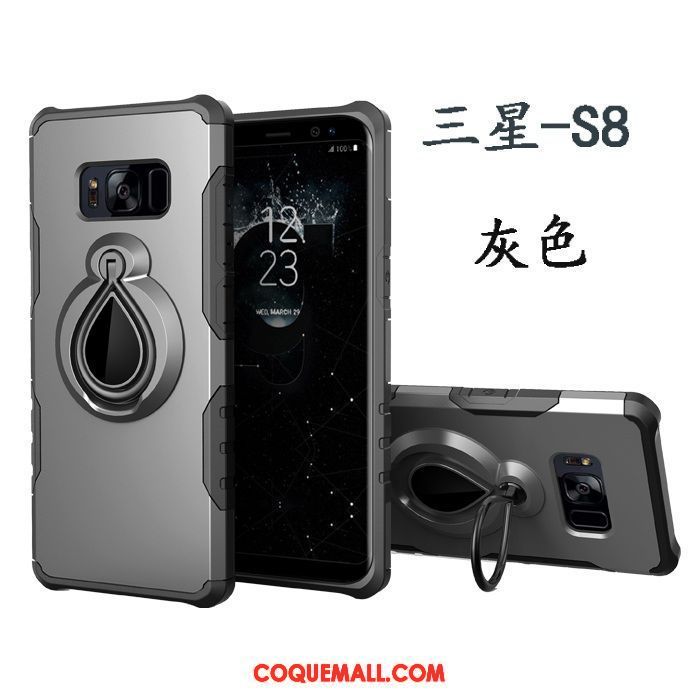 Étui Samsung Galaxy S8 Étoile À Bord Support, Coque Samsung Galaxy S8 Magnétisme Téléphone Portable