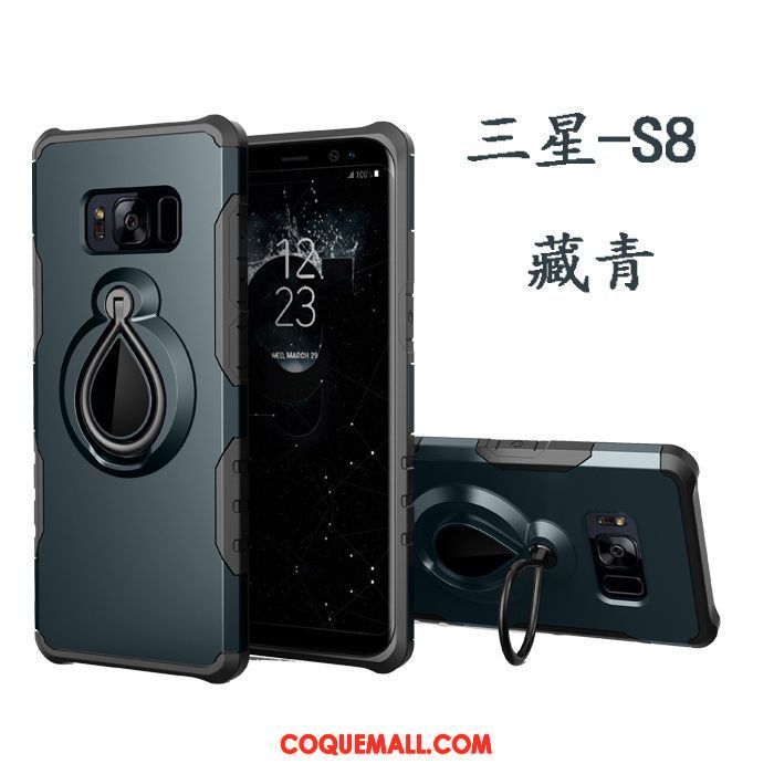 Étui Samsung Galaxy S8 Étoile À Bord Support, Coque Samsung Galaxy S8 Magnétisme Téléphone Portable