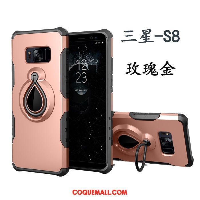 Étui Samsung Galaxy S8 Étoile À Bord Support, Coque Samsung Galaxy S8 Magnétisme Téléphone Portable