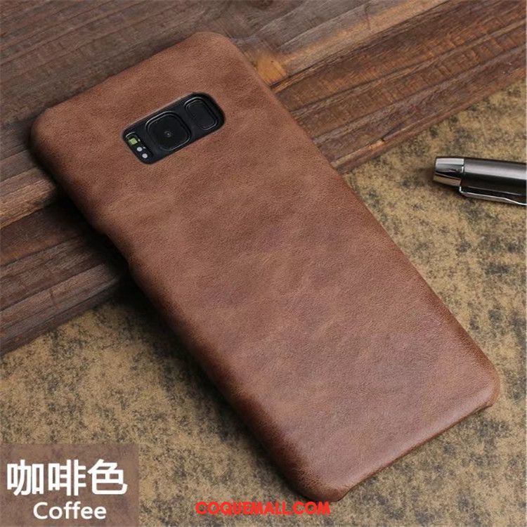 Étui Samsung Galaxy S8+ Étui En Cuir Cuir Étoile, Coque Samsung Galaxy S8+ Marron Délavé En Daim