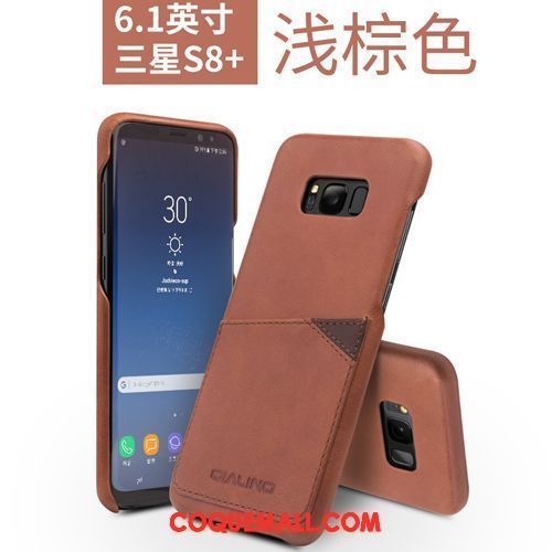 Étui Samsung Galaxy S8 Étui En Cuir Pu Téléphone Portable, Coque Samsung Galaxy S8 Étoile Protection Braun