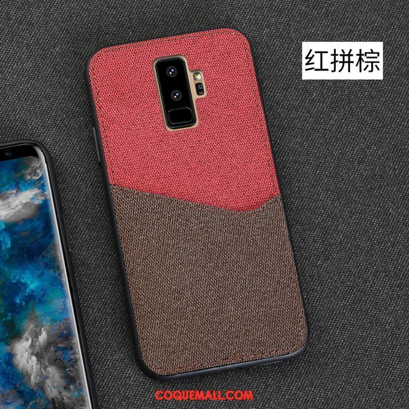 Étui Samsung Galaxy S9+ Antidérapant Créatif Luxe, Coque Samsung Galaxy S9+ Tissu Carte