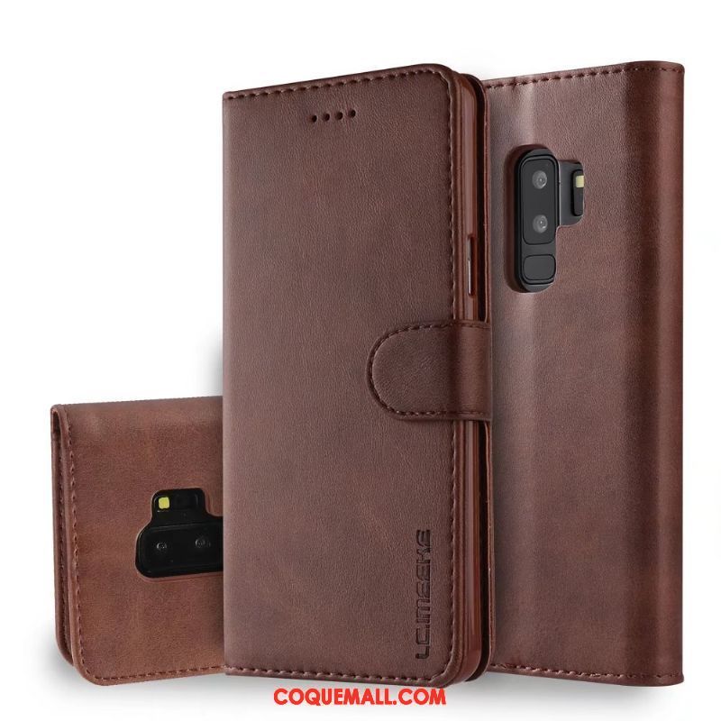 Étui Samsung Galaxy S9+ Business Protection Étoile, Coque Samsung Galaxy S9+ Incassable Étui En Cuir