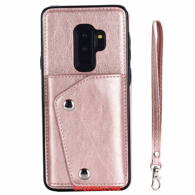 Étui Samsung Galaxy S9+ Carte Téléphone Portable Sac Carte, Coque Samsung Galaxy S9+ Étoile Portefeuille Braun