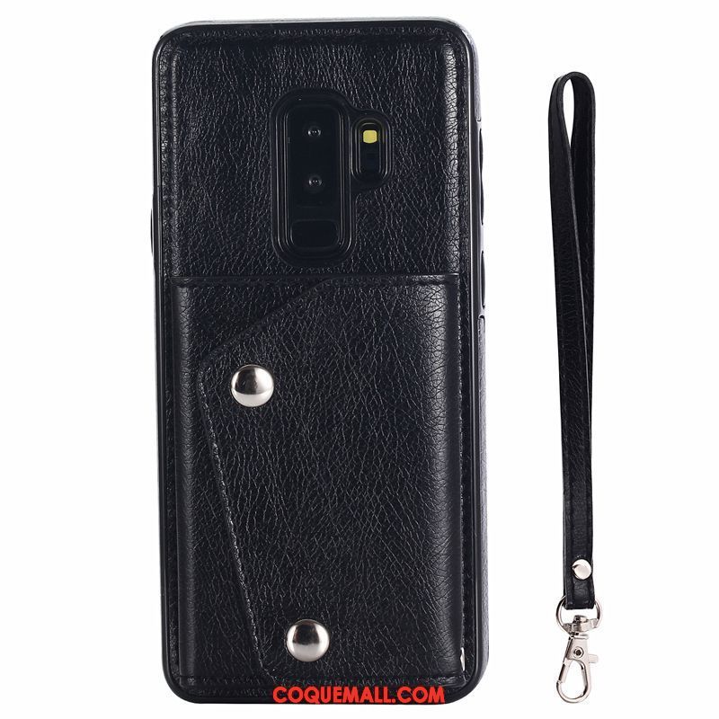 Étui Samsung Galaxy S9+ Carte Téléphone Portable Sac Carte, Coque Samsung Galaxy S9+ Étoile Portefeuille Braun