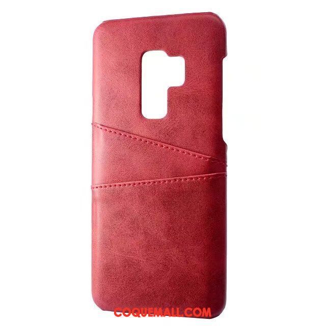 Étui Samsung Galaxy S9+ Cuir Incassable Cuir Véritable, Coque Samsung Galaxy S9+ Téléphone Portable Petit