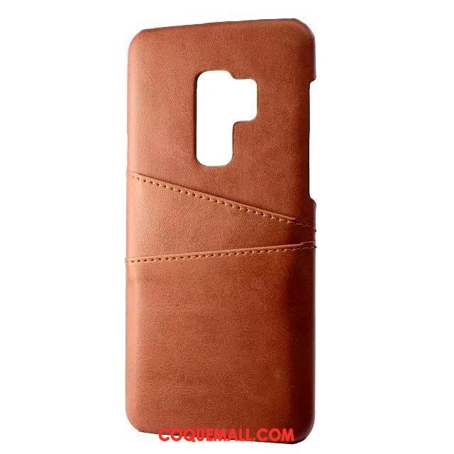 Étui Samsung Galaxy S9+ Cuir Incassable Cuir Véritable, Coque Samsung Galaxy S9+ Téléphone Portable Petit