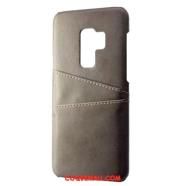 Étui Samsung Galaxy S9+ Cuir Incassable Cuir Véritable, Coque Samsung Galaxy S9+ Téléphone Portable Petit