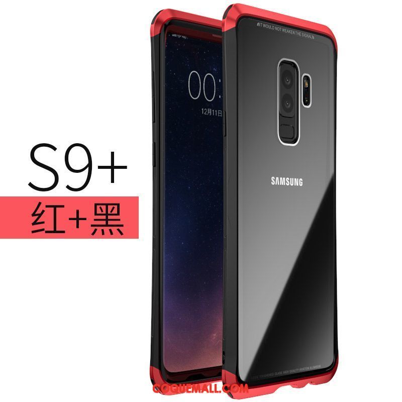 Étui Samsung Galaxy S9+ Difficile Téléphone Portable Bleu, Coque Samsung Galaxy S9+ Incassable Métal