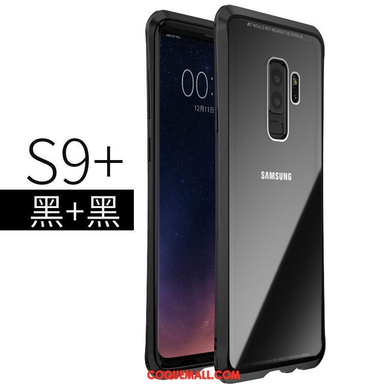 Étui Samsung Galaxy S9+ Difficile Téléphone Portable Bleu, Coque Samsung Galaxy S9+ Incassable Métal