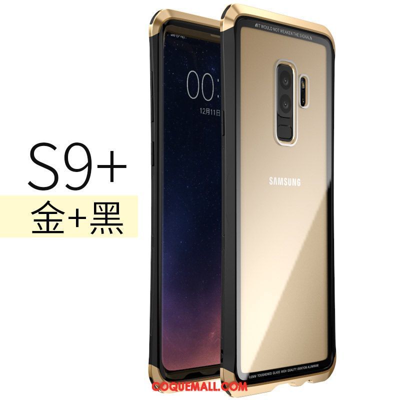 Étui Samsung Galaxy S9+ Difficile Téléphone Portable Bleu, Coque Samsung Galaxy S9+ Incassable Métal