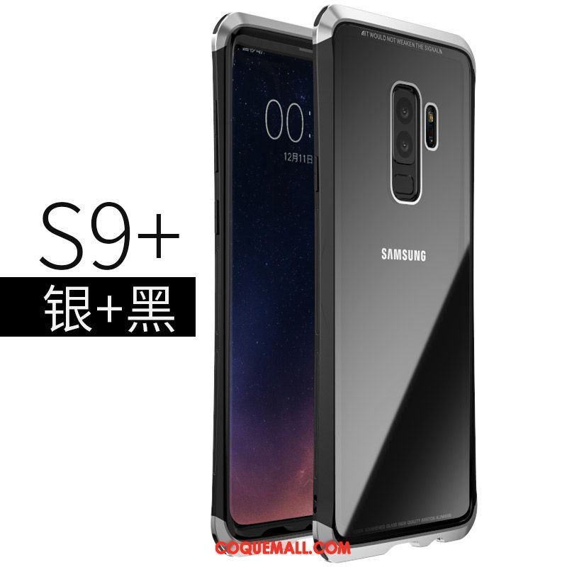 Étui Samsung Galaxy S9+ Difficile Téléphone Portable Bleu, Coque Samsung Galaxy S9+ Incassable Métal