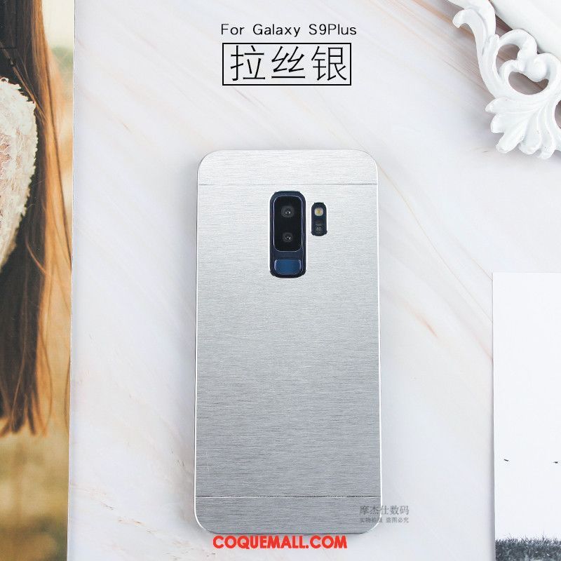 Étui Samsung Galaxy S9+ Délavé En Daim Étoile Soie, Coque Samsung Galaxy S9+ Protection Métal