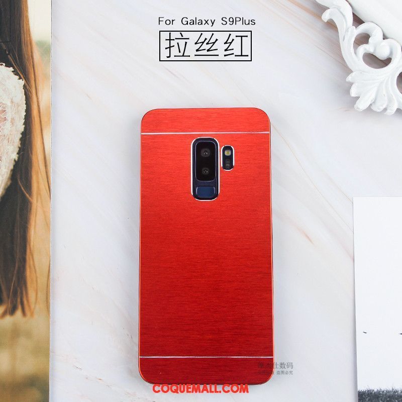 Étui Samsung Galaxy S9+ Délavé En Daim Étoile Soie, Coque Samsung Galaxy S9+ Protection Métal