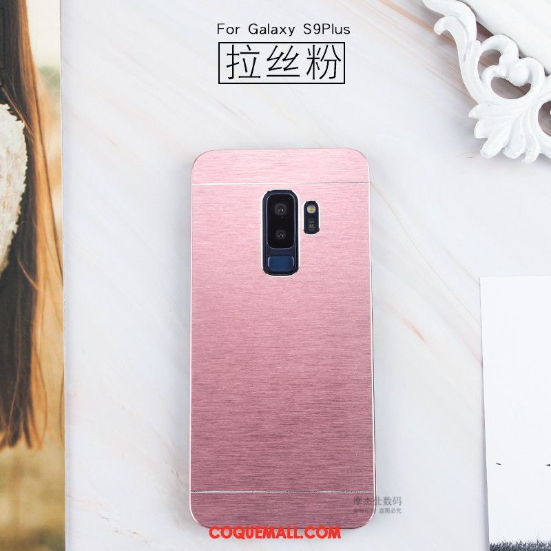 Étui Samsung Galaxy S9+ Délavé En Daim Étoile Soie, Coque Samsung Galaxy S9+ Protection Métal