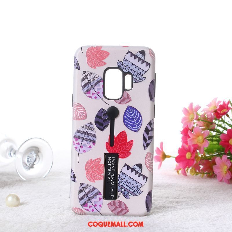 Étui Samsung Galaxy S9 Fluide Doux Téléphone Portable Anneau, Coque Samsung Galaxy S9 Tout Compris Dessin Animé