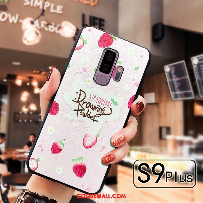 Étui Samsung Galaxy S9+ Fruit Gaufrage Silicone, Coque Samsung Galaxy S9+ Incassable Téléphone Portable