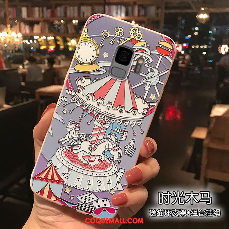 Étui Samsung Galaxy S9 Gris Personnalité Silicone, Coque Samsung Galaxy S9 Étoile Dessin Animé