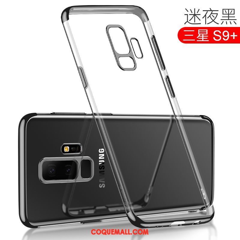 Étui Samsung Galaxy S9+ Incassable Violet Très Mince, Coque Samsung Galaxy S9+ Transparent Personnalité