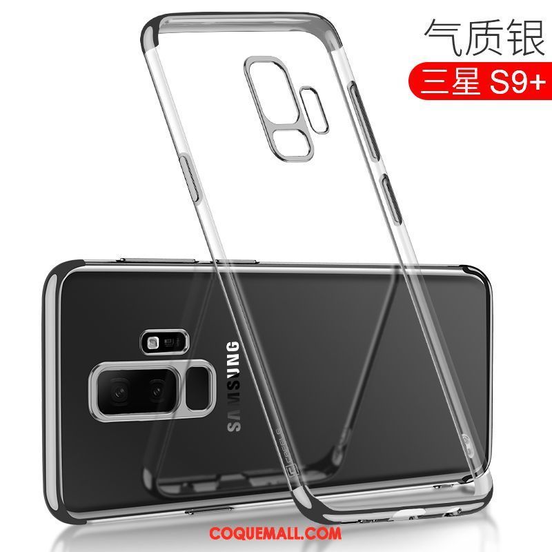 Étui Samsung Galaxy S9+ Incassable Violet Très Mince, Coque Samsung Galaxy S9+ Transparent Personnalité