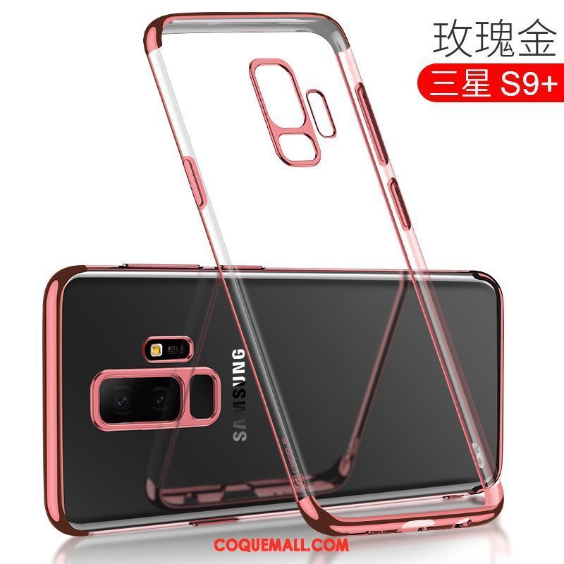 Étui Samsung Galaxy S9+ Incassable Violet Très Mince, Coque Samsung Galaxy S9+ Transparent Personnalité