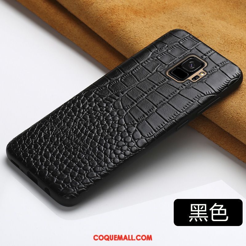 Étui Samsung Galaxy S9 Incassable Étoile Cuir Véritable, Coque Samsung Galaxy S9 Luxe Marque De Tendance