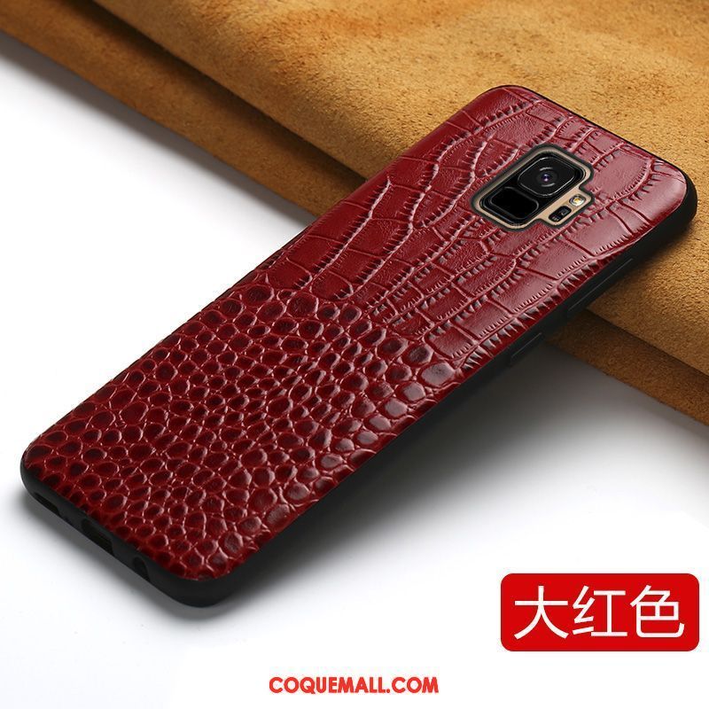 Étui Samsung Galaxy S9 Incassable Étoile Cuir Véritable, Coque Samsung Galaxy S9 Luxe Marque De Tendance