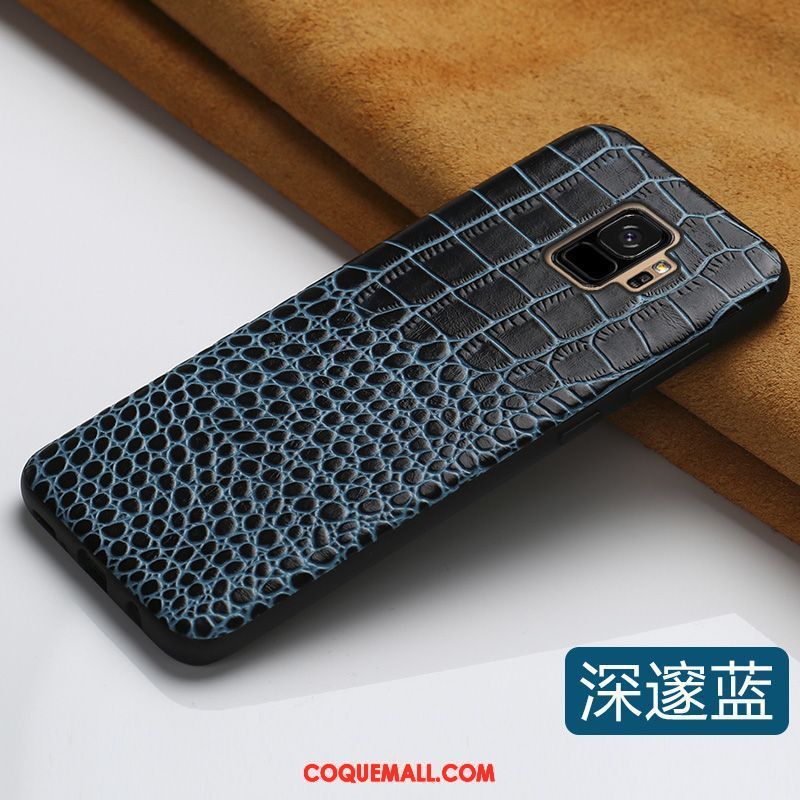 Étui Samsung Galaxy S9 Incassable Étoile Cuir Véritable, Coque Samsung Galaxy S9 Luxe Marque De Tendance