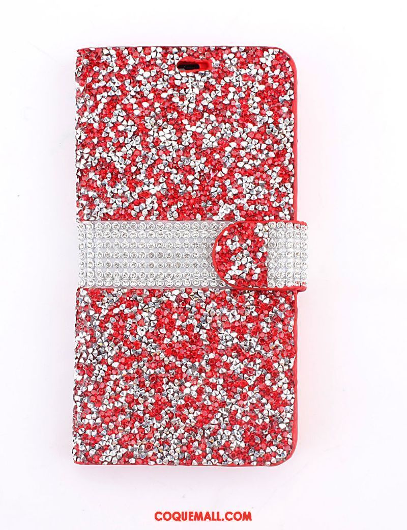 Étui Samsung Galaxy S9+ Incruster Strass Téléphone Portable Bleu, Coque Samsung Galaxy S9+ Étui En Cuir Modèle Fleurie