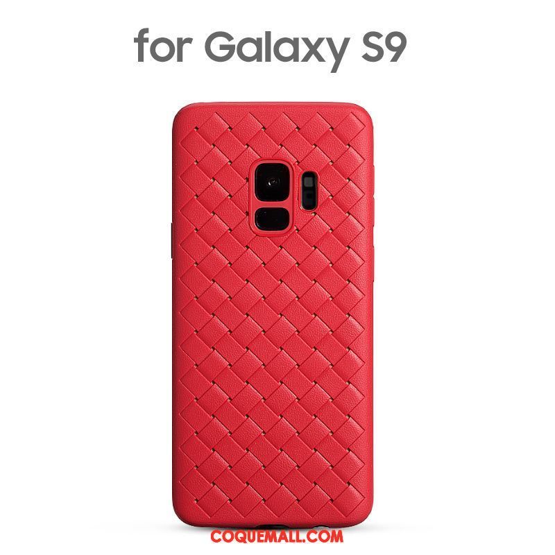 Étui Samsung Galaxy S9 Noir Qualité Tissage, Coque Samsung Galaxy S9 Téléphone Portable Silicone