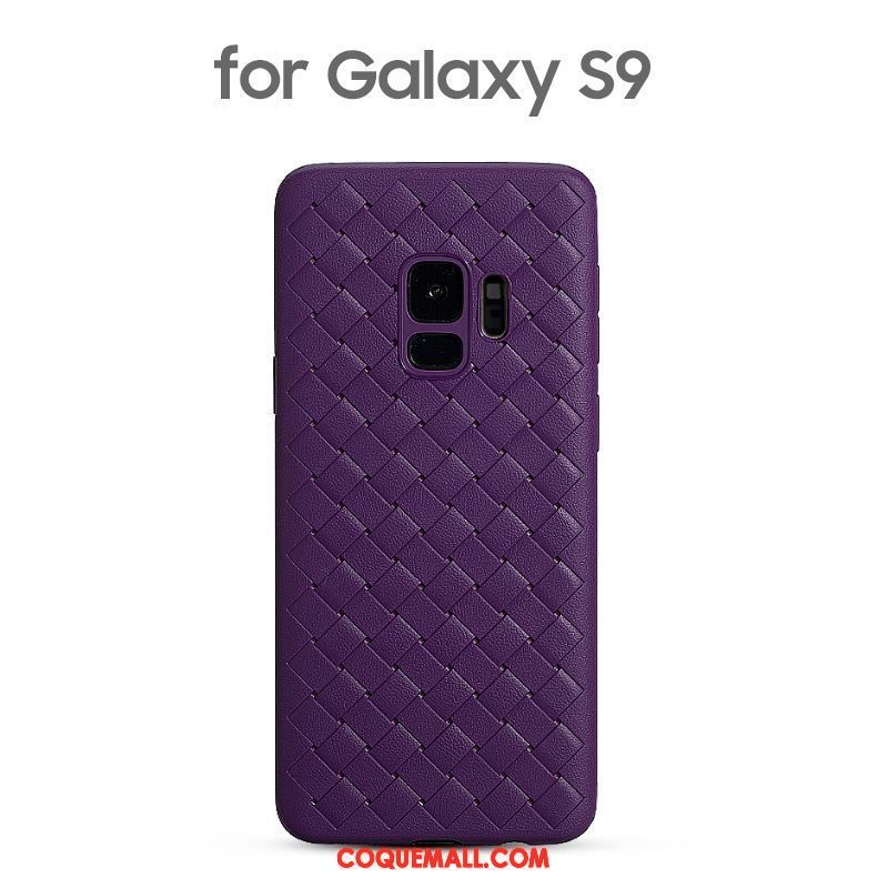 Étui Samsung Galaxy S9 Noir Qualité Tissage, Coque Samsung Galaxy S9 Téléphone Portable Silicone