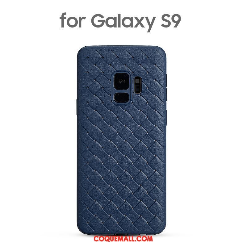 Étui Samsung Galaxy S9 Noir Qualité Tissage, Coque Samsung Galaxy S9 Téléphone Portable Silicone