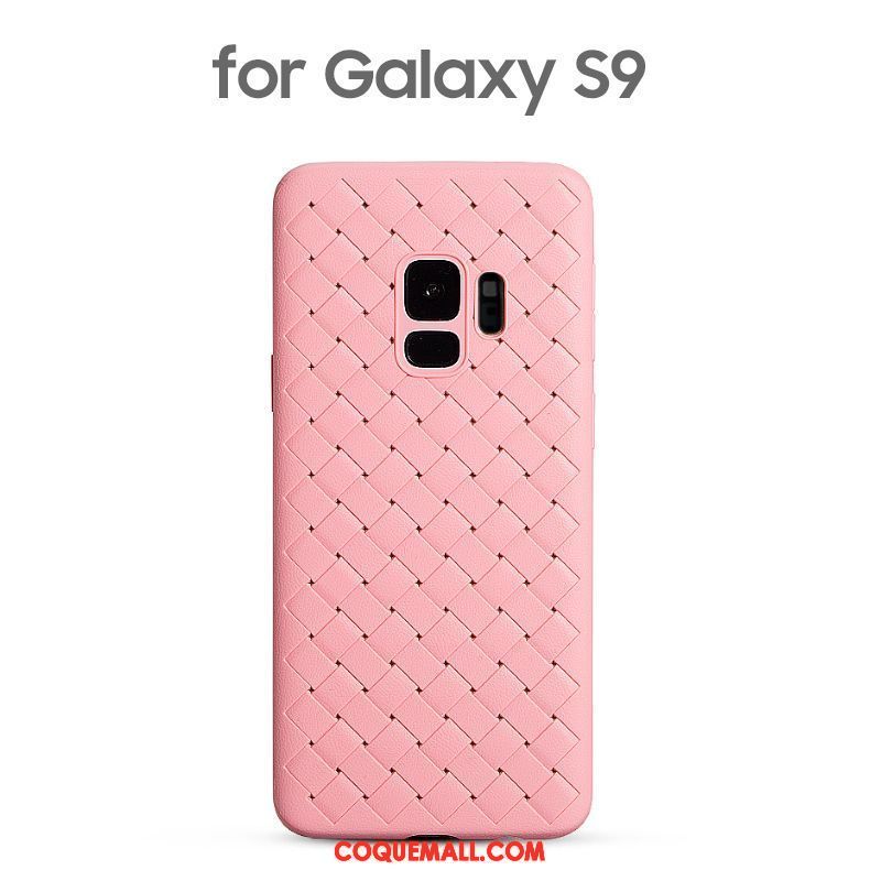 Étui Samsung Galaxy S9 Noir Qualité Tissage, Coque Samsung Galaxy S9 Téléphone Portable Silicone